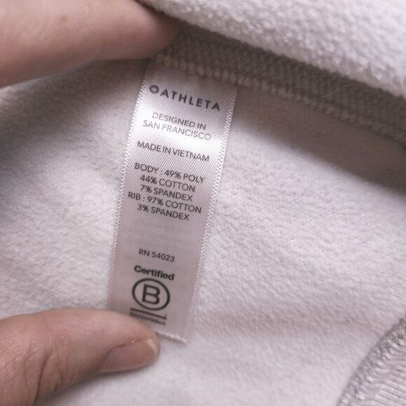 Athleta Triumph Hoodie XXS Full Zip Grey Long Sleeve Athletic Sweatshirt Fleece - Picture 8 of 11